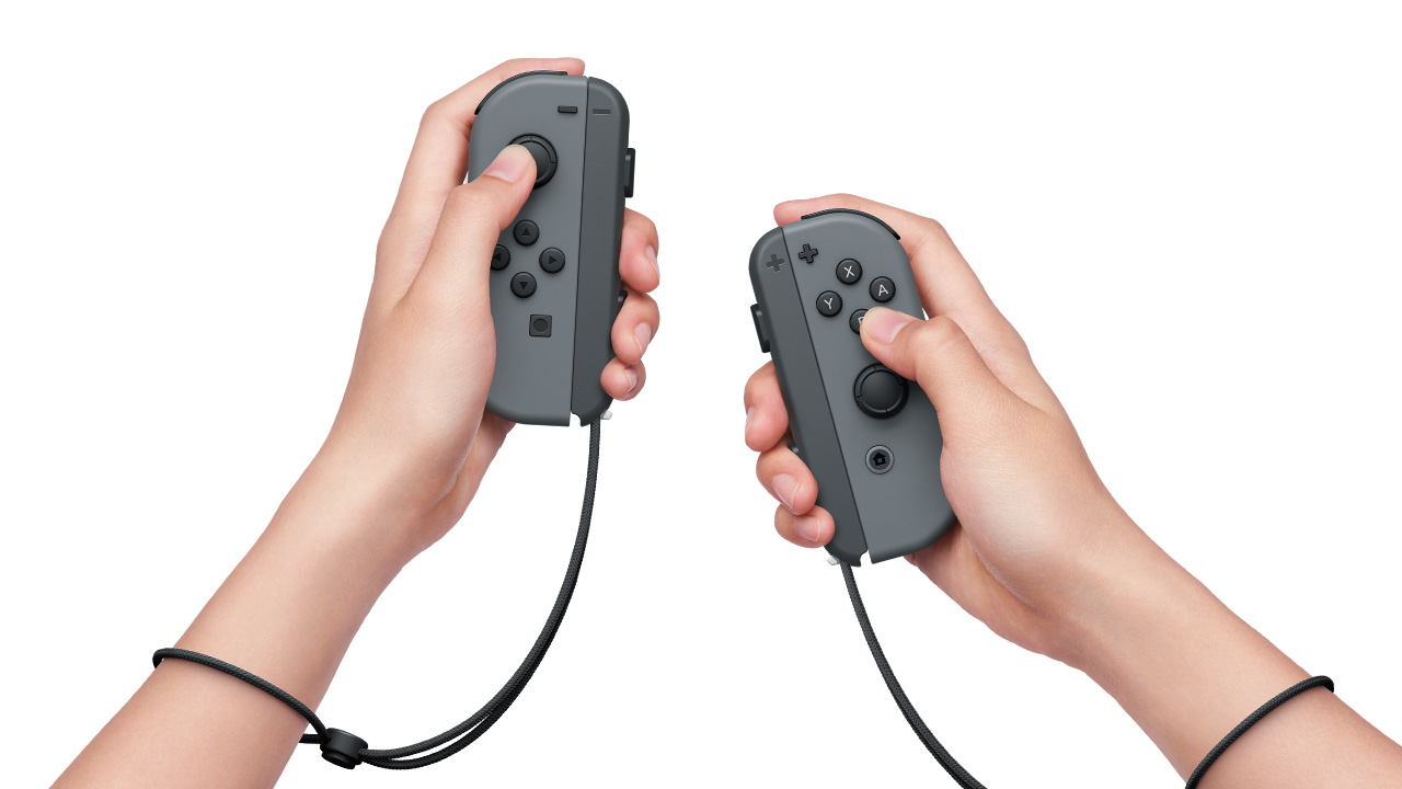 竖向握持两只Joy-Con。